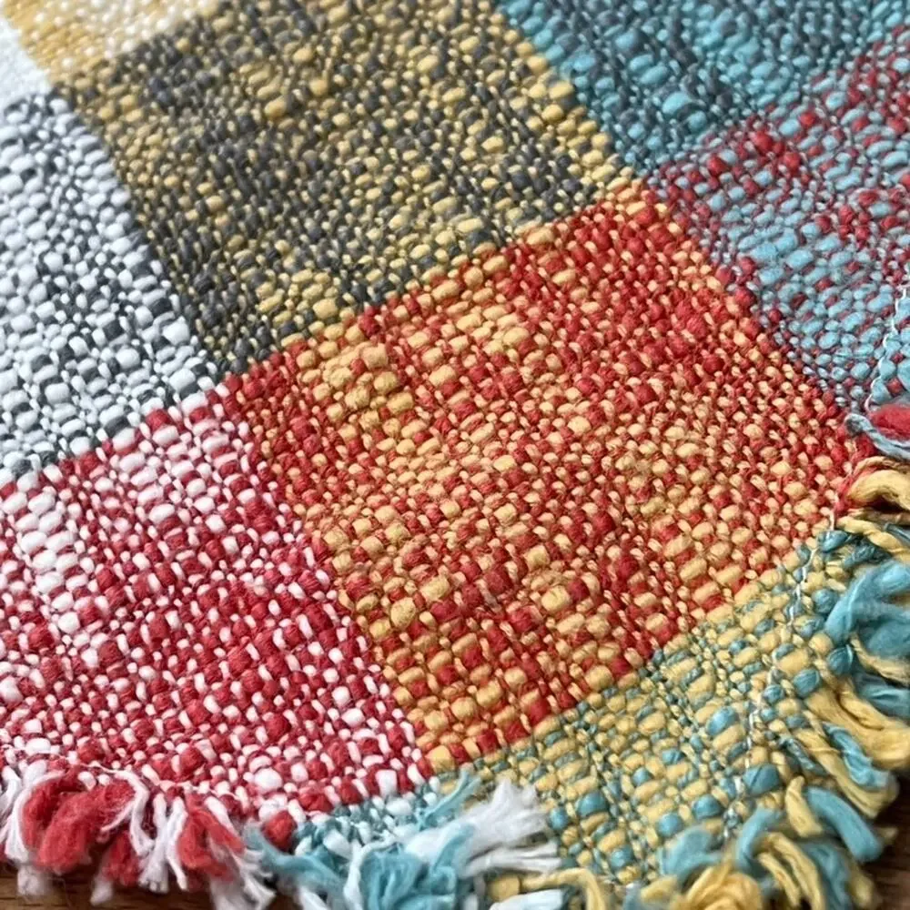 Threshold Cotton Multi-Color Woven Plaid Placemats 18